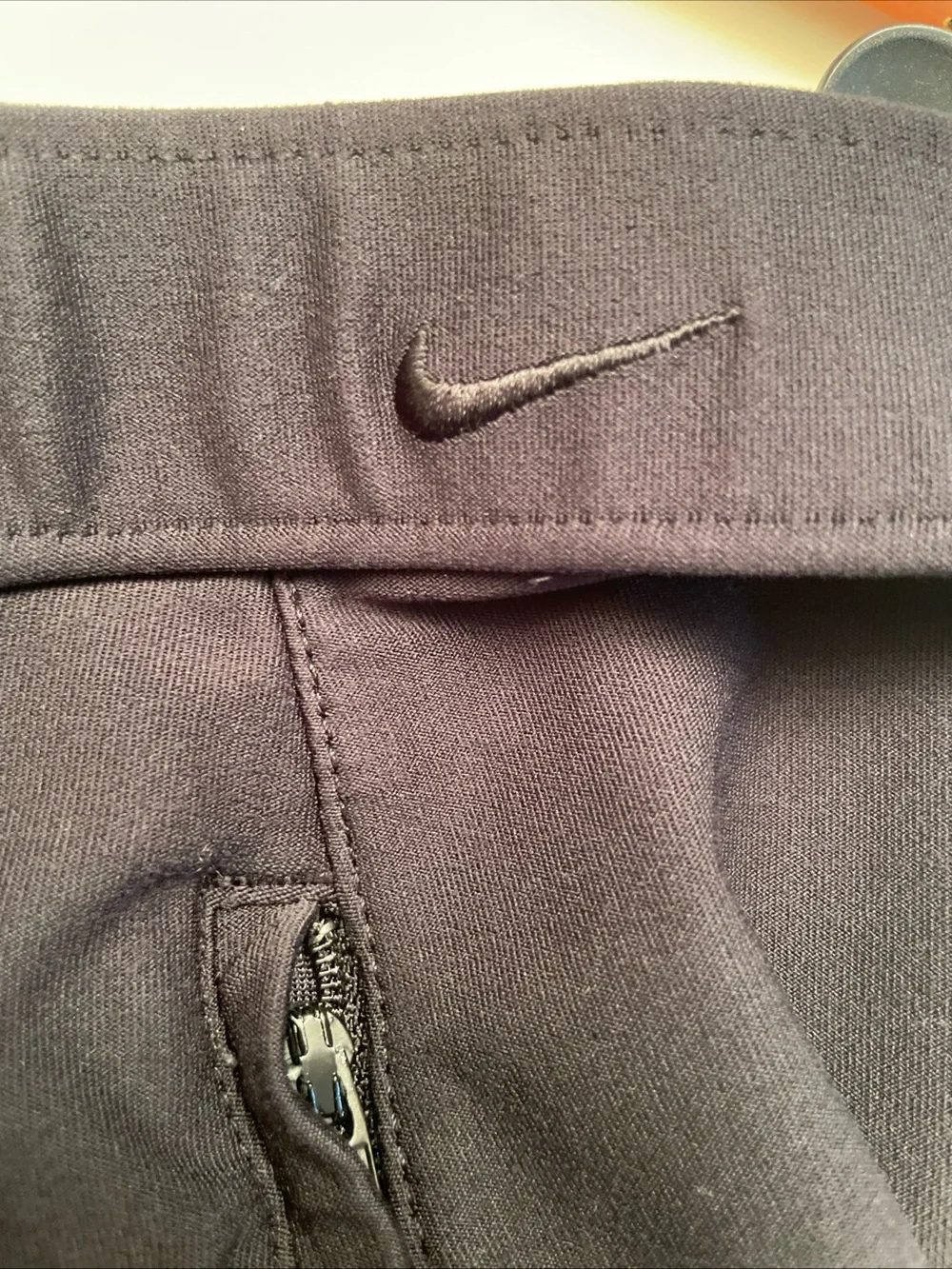Nike Dri-Fit Pants Black Mid Rise Straight Leg Y2K Style Bottoms Women’s Small